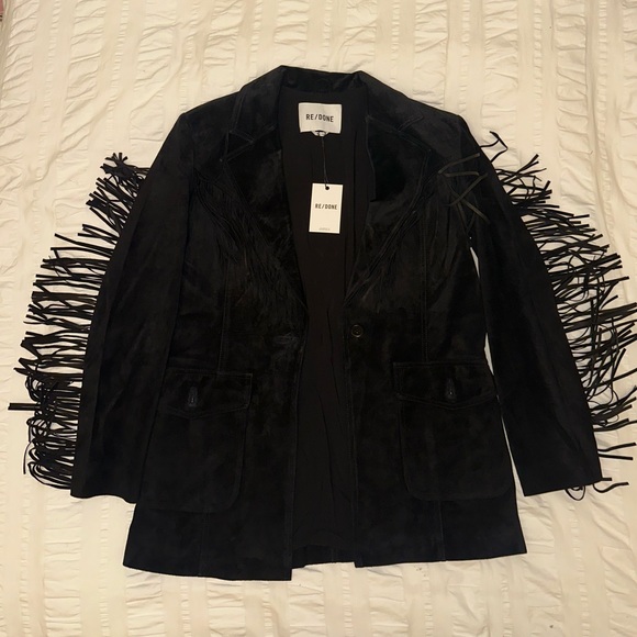 Re/done Suede Fringe Jacket - Picture 9 of 11